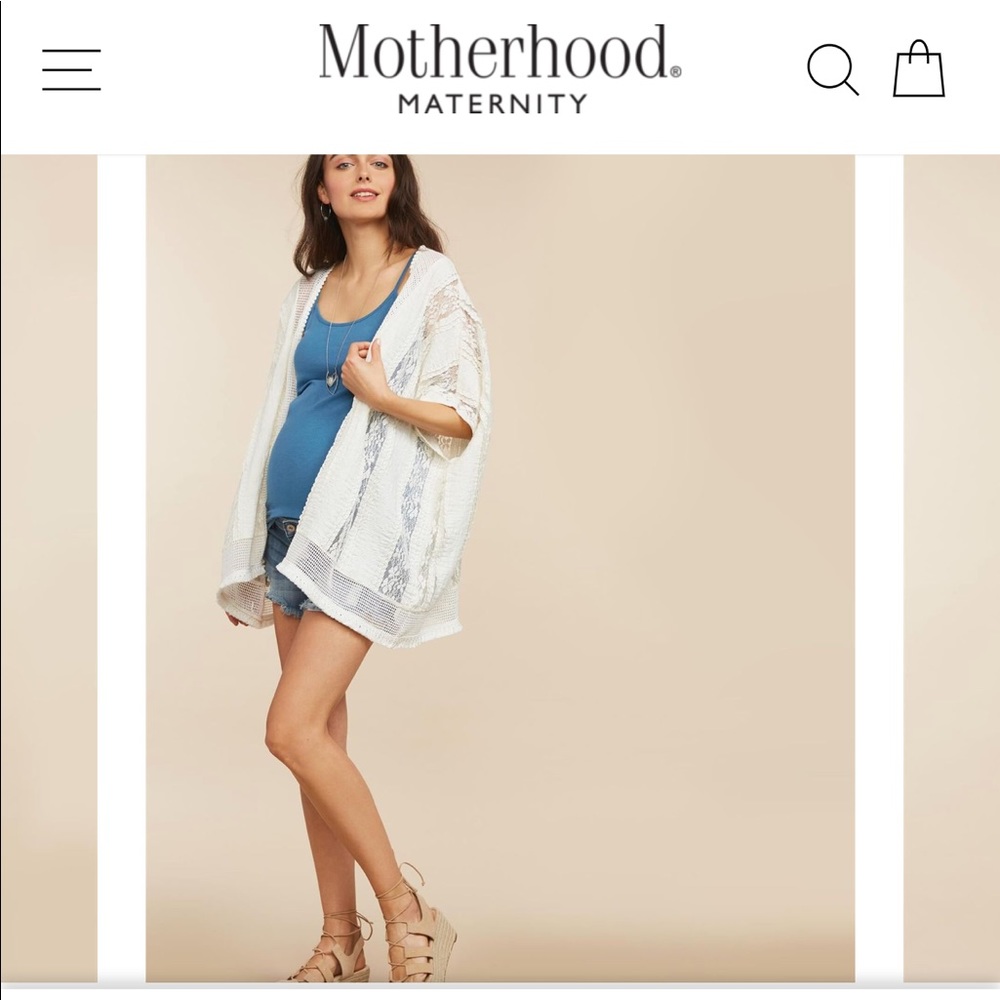 Motherhood Maternity Lace Cardigan S/M